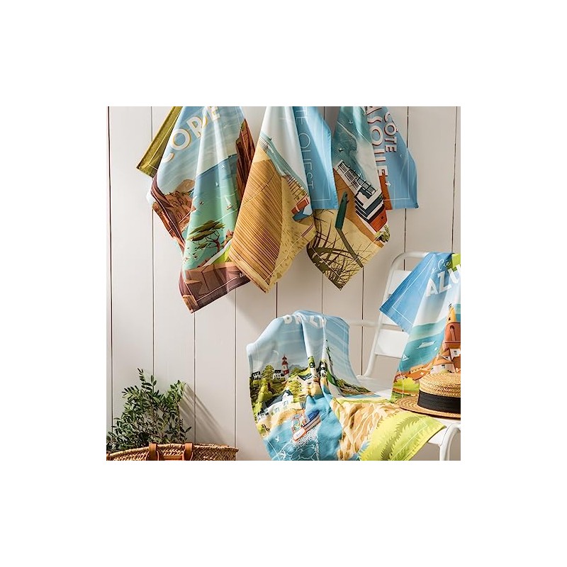 Coucke Wim Breizh Printed Cotton Tea Towel 50 x 75