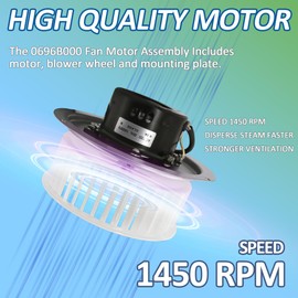 QT100 QT110 and QT9093 Series QT100 QT100FL QT100H QT100L QT100LH QT100LHM QT100LM QT110H QT110L QT110N QT110NB QT9093 QT9093AB Bathroom Fan Motor Blower Wheel fit for Bro-an Nu-tone replaces 0696B000