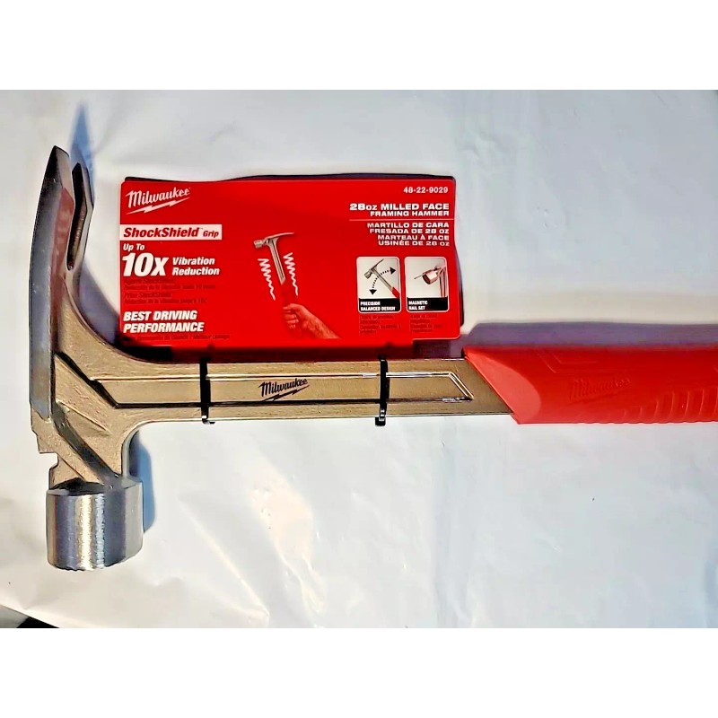 Milwaukee Milled Face Framing Hammer Rip Claw 28 Oz. Durable