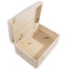 Wooden Chest Box with Lid & Etched Handles 29 x