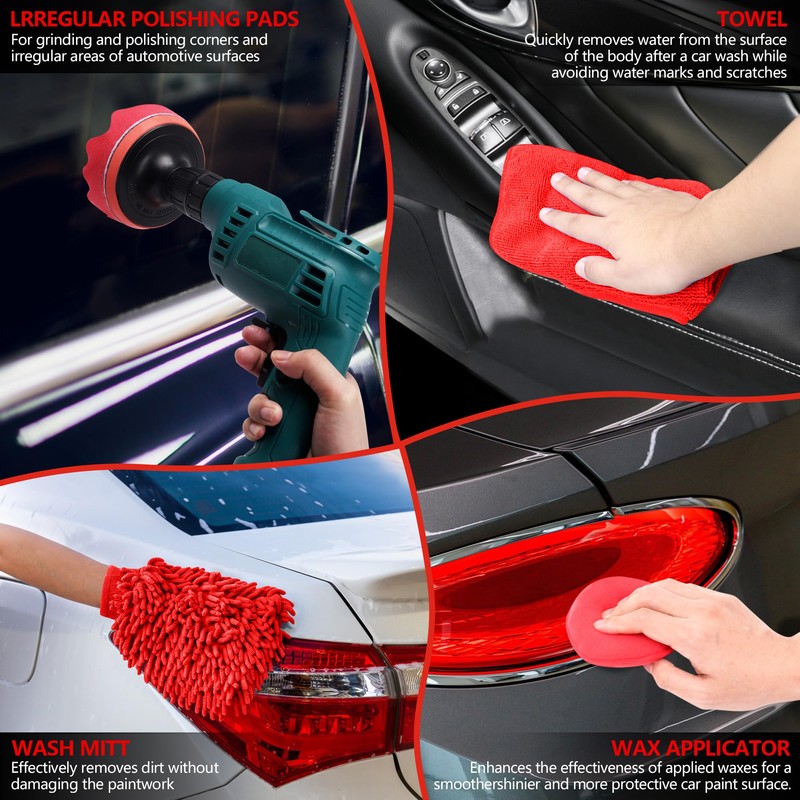 MIANYINGR 32Pcs Car Detailing Kit, Auto Detailing Brush Set and