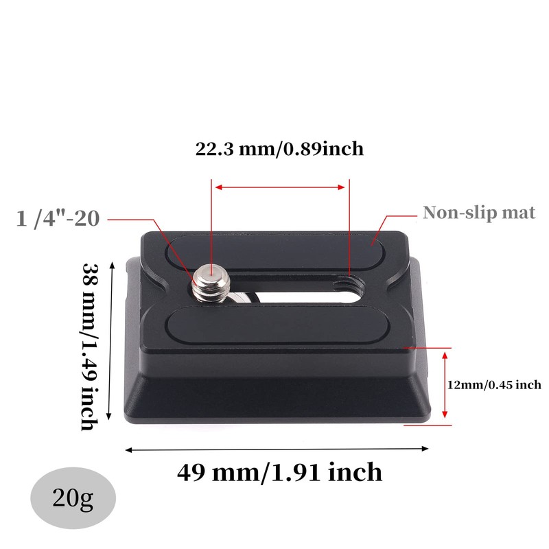 FOTGA Upper Quick Release Plate for DJI Ronin RS 2/RSC