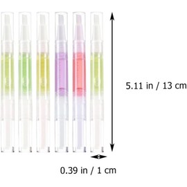 Genérico Lápiz de Aceite Nutritivo para Uñas Cuidado Reparador de Cutículas con Extractos Naturales Paquete de 6 Piezas Varios estilos Adecuado para Uso en Salón Casa Varios estilos