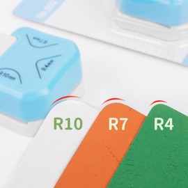 Paper Corner Rounder Punch, 3 in 1 Corner Cutter Rounder for Cardstock (R4mm+R7mm+R10mm), Edge Cutter Craft Card Making and Scrapbooking and Journaling Supplies for Classroom Home(Blue)