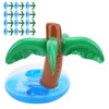 12pcs Coconut Trees Inflatable Pool Drink Holder Beach Party Cup