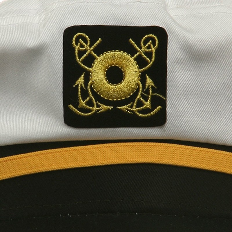 Broner Ajustable Capitán Yacht Cap Talla única Snap Back, Blanco