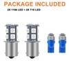 GLOFE 3Pcs Blue Interior Map Dome Light LED Bulbs Compatible