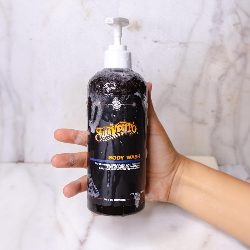 Suavecito Men's Body Wash 16 oz. Exfoliating Deep Cleaning Showering