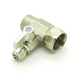 YZM RO water filters Feed Water Adapter 1/2" to 3/8" Ball Valve Faucet Tap Feed Reverse Osmosis (Filter Adapter 3/8)