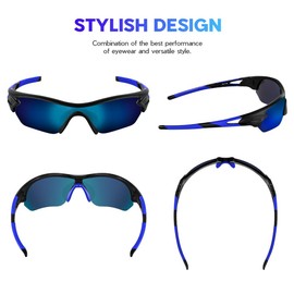 BEACOOL Polarized Sports Sunglasses for Men Women Youth Baseball Cycling Running Driving Fishing Golf Motorcycle TAC Glasses
