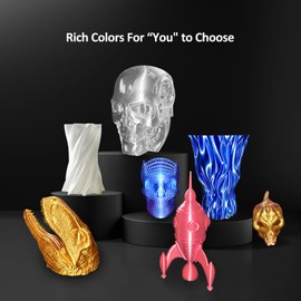 XZN Silk PLA Filament 1.75mm, Metal-Like Shiny Silk White 3D Printer Filament, 1kg Spool (2.2lbs), Dimensional Accuracy +/- 0.03 mm, Vacuum Packaging