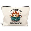 LIANGW Dumpster Fire Gifts Makeup Bag, Funny Dumpster Bag,Dumpster Fire