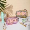 L'Aura Précieuse Laser pvc transparent makeup bag for women to