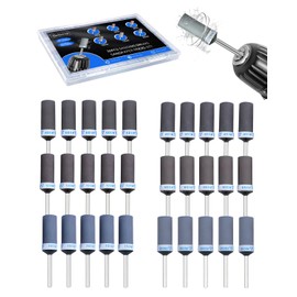30PCS Sanding Drums for Dremel Rotary Tools Accessories, Sanding Bits Kit for Dremel Sanding Bands with 1/8 inch Shank, Sandpaper Sticks Set for Plastic Wood Metal Grinding Polishing 400-2000 Grit