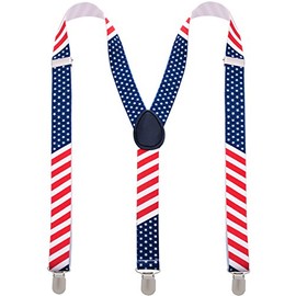 Man of Men Suspenders - Patriotic - Stars and Stripes