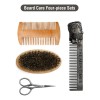 Set De Cepillos Para Barba Brush Beard Steel Care Peine