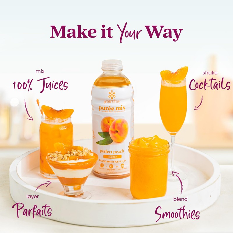 Smartfruit Perfect Peach + Energy – 100% Real Fruit Purée