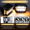 SLARY 4 Inch LED Work Lights LED Strobe Pods, Side