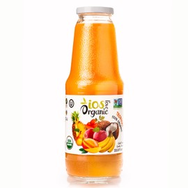 IOS Love Organic Juice - USDA Organic Certified - Cold Pressed, No Added Sugar, No Water, No Artificial Colors, No Preservatives, No Flavors Added, No Gluten - 33.8 Fl Oz (Tropical, Pack of 6)