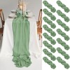 15 Pack Sage Green Cheesecloth Table Runner, 10FT Gauze Long
