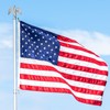 NQ Silver Flag Pole Eagle Topper Ornament, Aluminum Alloy Eagle