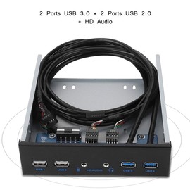 USB3 Front Panel Extension HD USB 3.0 + USB 19PIN HD Audio Extension Front Panel 2.0 4.8Gbps SuperSpeed Audio Extension Front Panel for WinXP / 2003 / Vista / 2008 / Windows 7 / WIN8