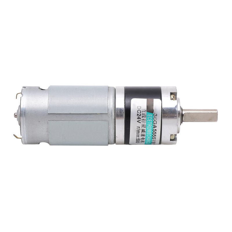 Black Silver Mini Gear Motor Low Noise High Torsion Robust