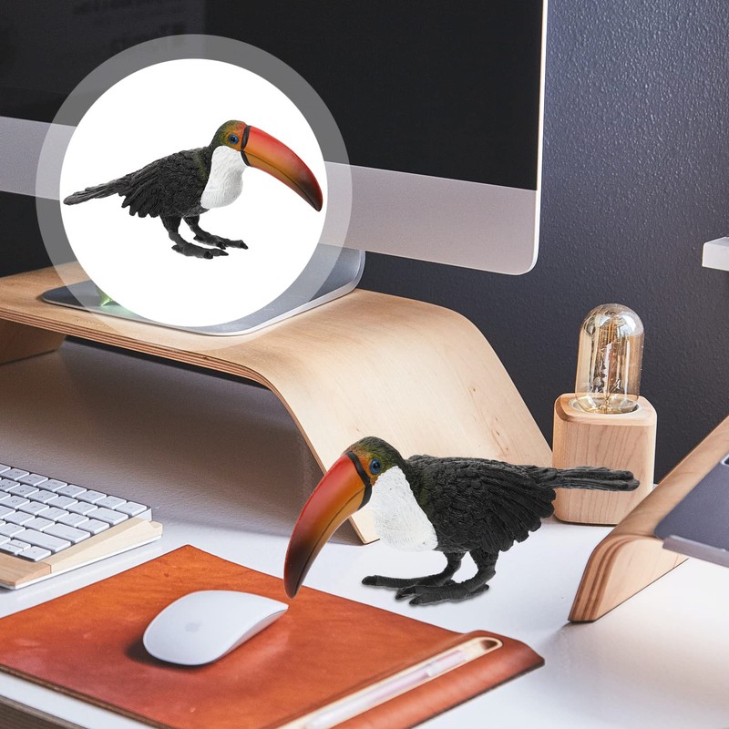 Gadpiparty Toucan Ornament Artificial Bird Child Modeling Plastic Statuette Toucan