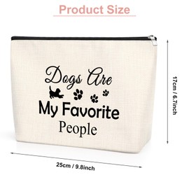 Dog Lovers Gift for Women Makeup Bag Dog Theme Mum Gifts for Friend Sister Puppy Mom Birthday Pet Gifts for Dogs Owners Zipper Pouch Funny Presents for Women Cosmetic Bag