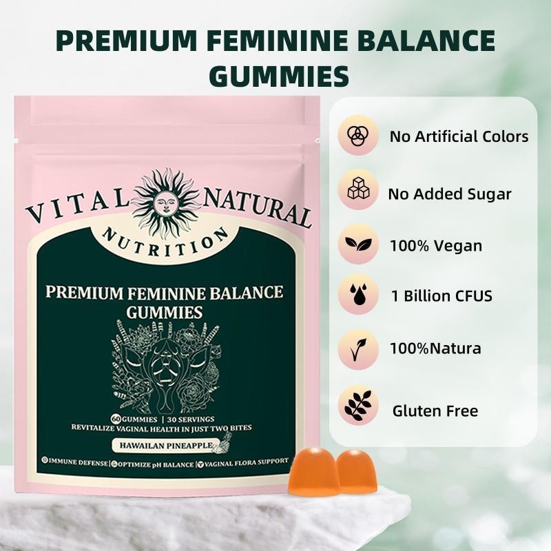 Feminine Balance Gummies – Hawaiian Pineapple (New and Improved Packaging):_60