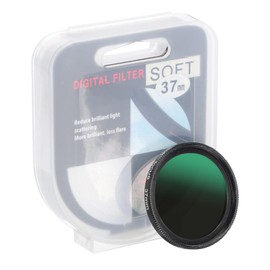 PATIKIL 37mm Mist Filter, Dreamy Soft Diffusion Filter Fog Effect Camera Lens Filter Slim Optical Glass with Lens Cap for Video Vlog Portrait Photography, Black