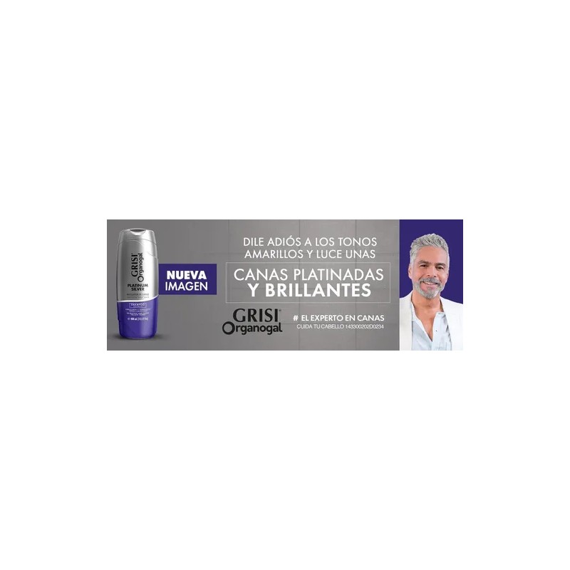 2 Shampoo Grisi Organogal Silver Canas Platinadas 400ml