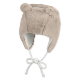 Sterntaler Baby Girl Hat Baby Inka Hat - Baby Cap Children Hat Baby Newborn Hat with Ears and Tie Band - Beige, beige