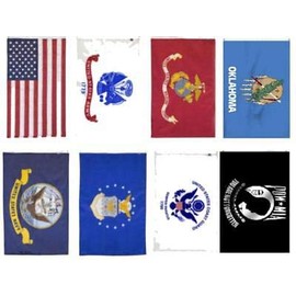 Wholesale Lot 3x5 USA + 5 Branches Military + Pow Mia + Oklahoma Flag Set