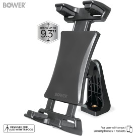 Bower Tripod Mount Holder for Smartphones & Cameras, Adjustable and Durable