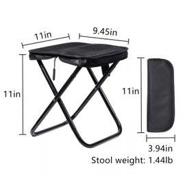 WHISURN Collapsible Stool, Camping Stool, Folding Stool, Foldable Portable Seat for Outdoor Gardening, Beach Hiking, Fishing, Lightweight & Compact Design(Green)