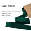 SDZMDL Forest Green Satin Ribbon for Gift Wrapping, Christmas Tree