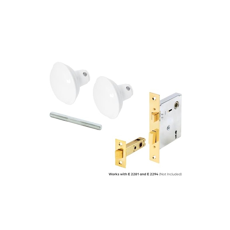 Prime-Line E 2319 Solid Brass Vintage Door Knob Spindle Set,
