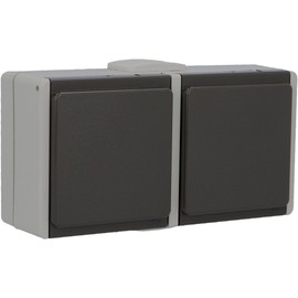 UNITEC Aquarius FR 45245L Socket 2-Way Surface-Mounted Loose Grey / Dark Grey