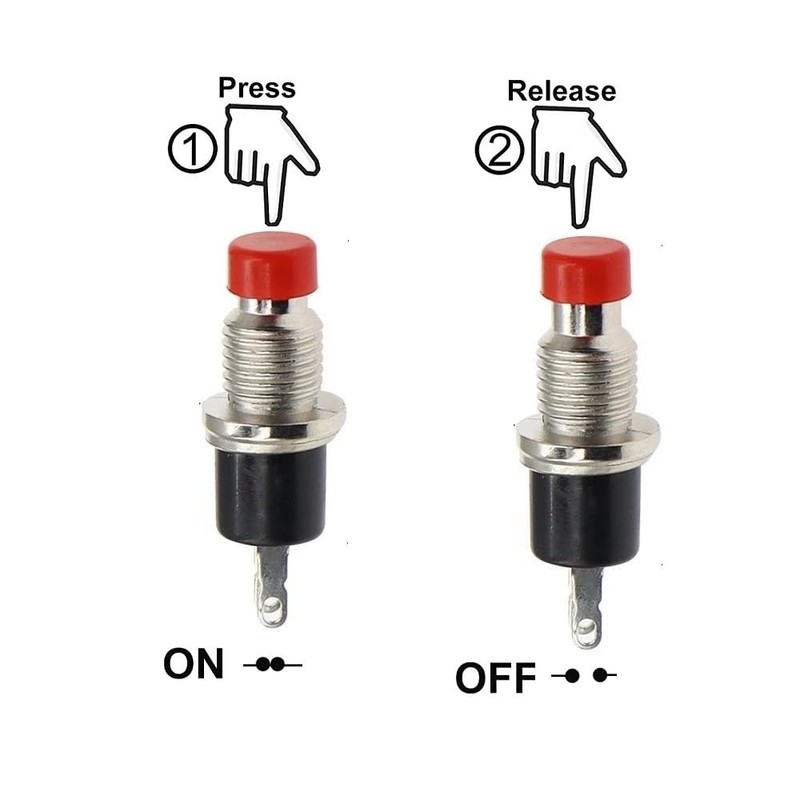 Switian Pack of 10 Mini Push Button SPST Momentary Switch