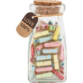 Capsule Letters Message in a Bottle - Love Letter for Valentine's Day, Birthday - Cute Things Gifts for Boyfriend/Girlfriend (Mixed Color 30pcs) Transparent Mother Cup gag gift Anniversary Novelty Party mom christmas - Color: Mixed Color 80pcs