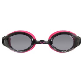 arena Zoom X-Fit Anti-Fog Schwimmbrille Unisex für Erwachsene, Schwimmbrille mit Breiten Gläsern, UV-Schutz, Selbstjustierender Nasensteg, Silikon Dichtungen, Schwarz (Pink-Smoke-Black)