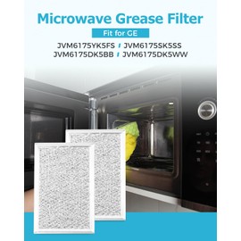 Microwave Grease Filter Replacement Fit for GE JVM6175YK5FS JVM6175SK5SS JVM6175DK5BB JVM6175DK5WW, 2pcs