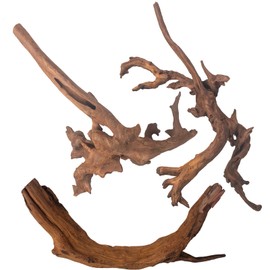 emours Mopani Aquarium Driftwood, Fish Tank Aquascape Wood for Shrimp & Betta, Also for Terrariums & Reptiles, Assorted Branches, 3-Pack (Medium (12–16 in / 30–40 cm))