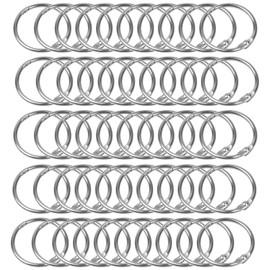 Pack of 50 Book Rings, Binder Rings 30 mm, Metal Book Rings, Loose Leaf Connector Rings, Staple Rings Key Rings for Scrapbook Album Craft Memo Tray Name Tags