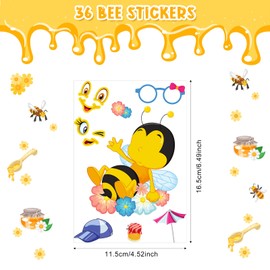 36 Sets Bee Craft Stickers for Kids Stickers Bulletin Board Classroom Bees Decor You are My Sunshine Birthday Party Favors Sunflower Kindergarten Graduation Spring Baby Summer Gift for Kids