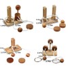 Brain Teaser Puzzle Wooden Threading Rope Loop Puzzle Luban Lock