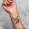 4 x 'Dancing Fairy' Temporary Tattoos - Water Resistant, Skin-Safe,