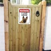 Shawprint WARNING I LIVE HERE METAL GATE SIGN GERMAN SHEPHERD
