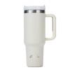 Bee'In - Vaso de 40 onzas con asa y pajita de acero inoxidable, taza de viaje aislada con tapa a prueba de fugas, sin BPA, mantiene las bebidas frías durante 12 horas y calientes durante 8 horas.